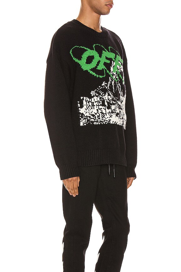 view 2 of 5 Ruined Factory Knit Crewneck in Black & White