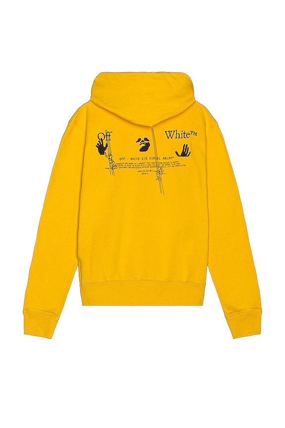 view 2 of 3 OW Logo Workers Slim Hoodie in Yellow & Black