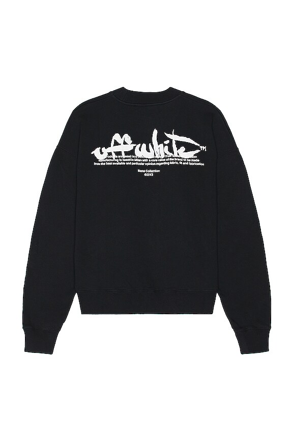 view 2 of 4 SUDADERA PAINT SCRIPT SKATE in Black & White