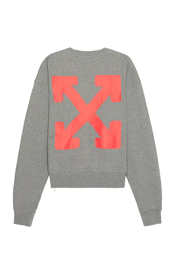 view 2 of 4 Emotion Arrow Over Crewneck in Melange Grey