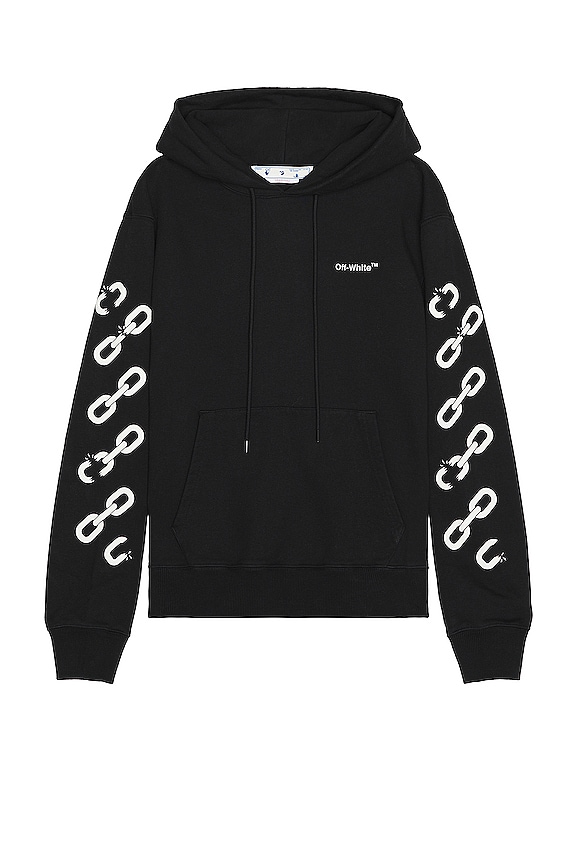 view 2 of 4 SWEAT À CAPUCHE CHAIN ARROW SLIM in Black & White