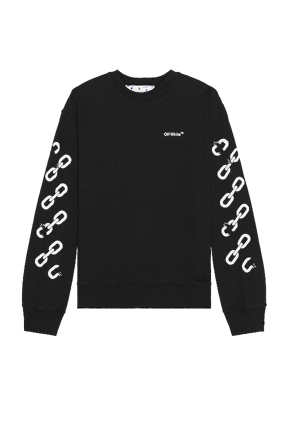 view 2 of 4 CHAIN ARROW SLIM スウェットシャツ in Black & White