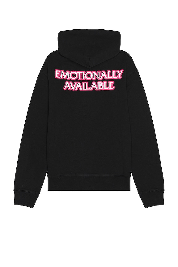 view 2 of 3 Emotion Neon Slim Hoodie in Black & Pink