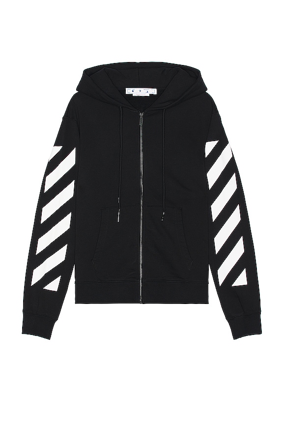 view 2 of 4 SWEAT À CAPUCHE DIAGONAL ARROW in Black & White