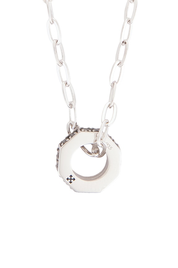 view 2 of 4 Hex Nut Chain Pendant Necklace in Silver