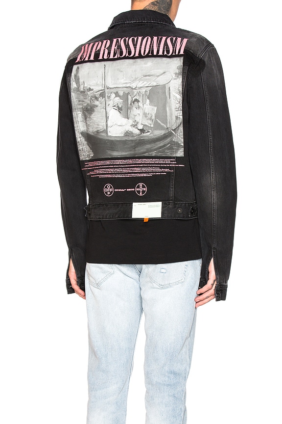 view 1 of 5 BLOUSON EN JEAN EXAGGERATED in Black Multi