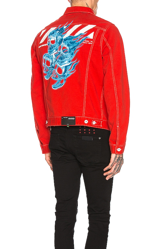 view 1 of 6 Slim Denim Jacket in Red