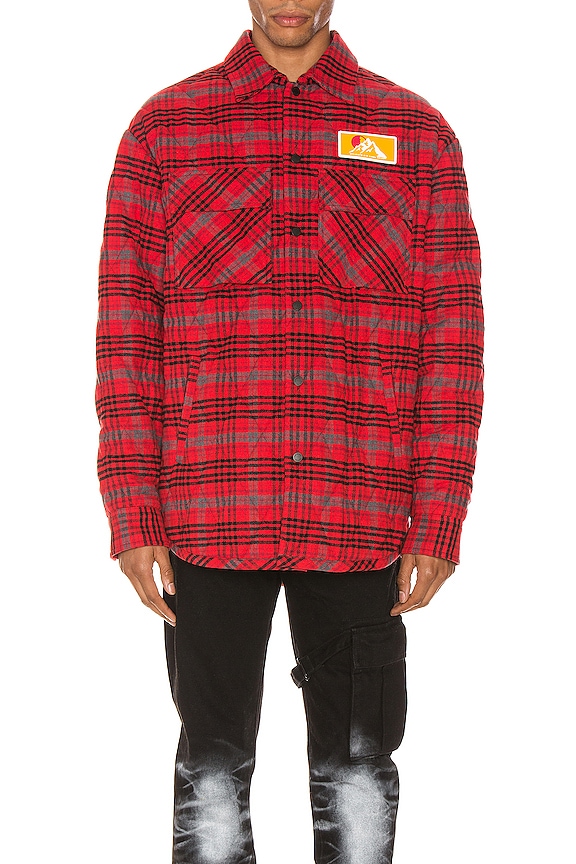 view 2 of 7 Flannel Jacket in Red