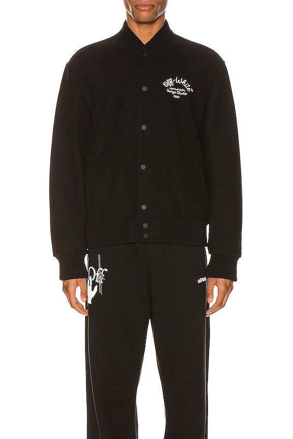 view 2 of 6 CHAQUETA BEISBOLERA in Black & White