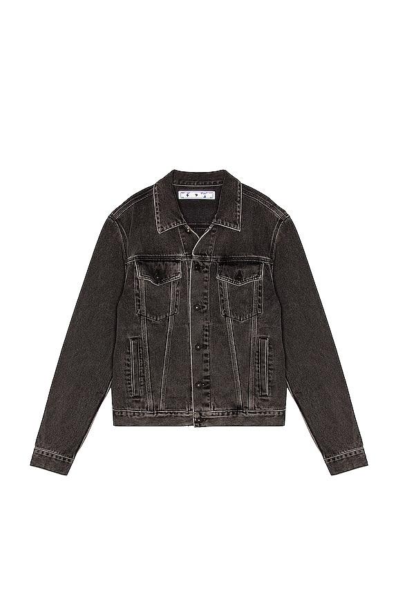 view 2 of 3 Negative Mark Slim Denim Jacket in Medium Grey