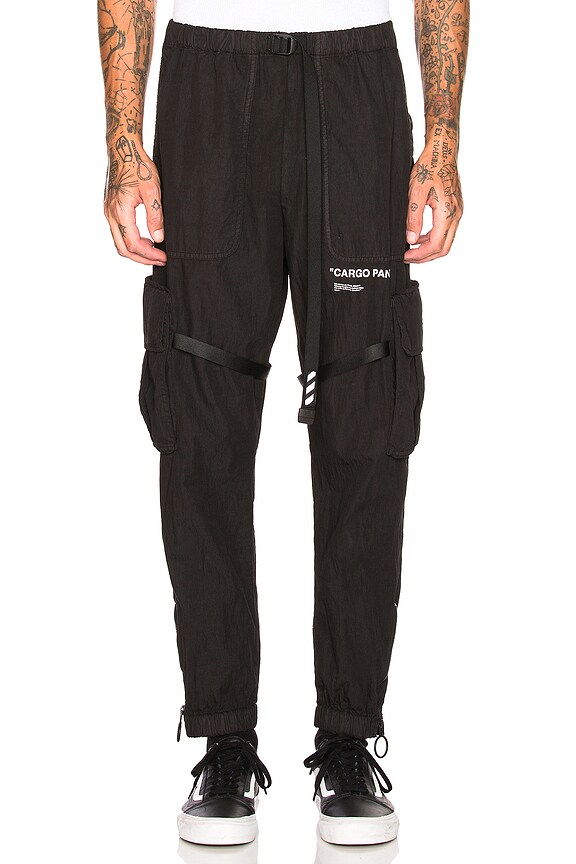 view 2 of 6 Parachute Cargo Pant in Black & White