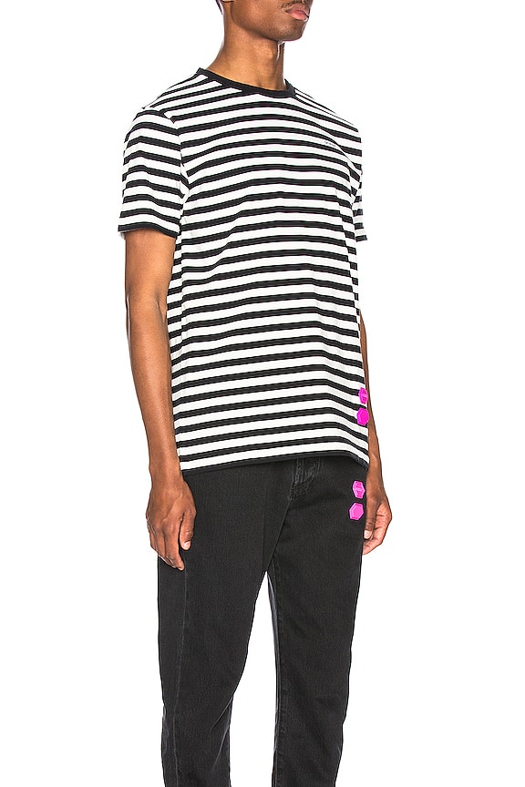view 2 of 5 T-SHIRT FWRD EXCLUSIVE STRIPED in Black