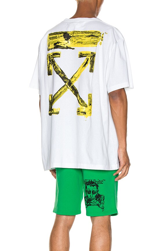 view 1 of 7 Acrylic Arrows Tee in White & Yellow