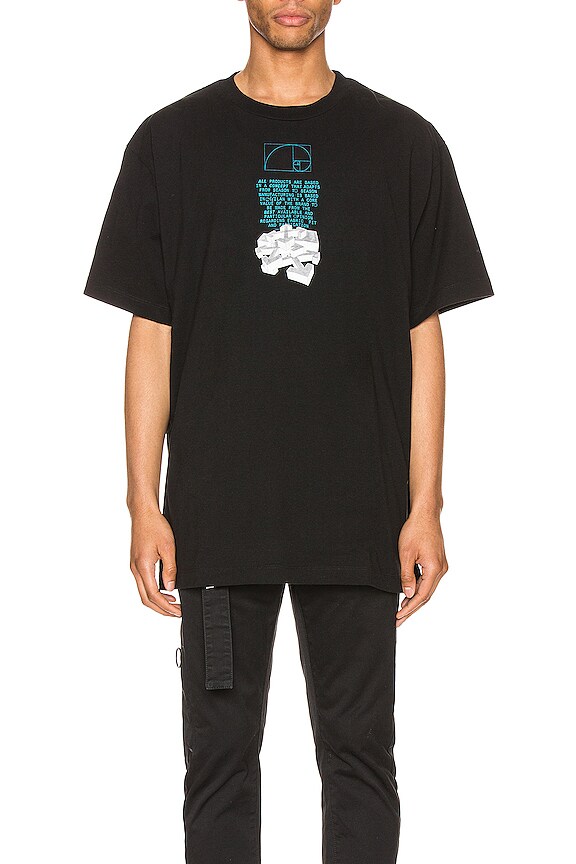 view 2 of 5 Dripping Arrows Over Tee in Black & White