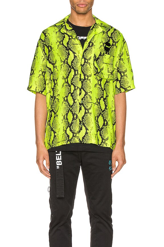 view 2 of 7 CHEMISE IMPRIMÉE MANCHES COURTES in Fluo Yellow