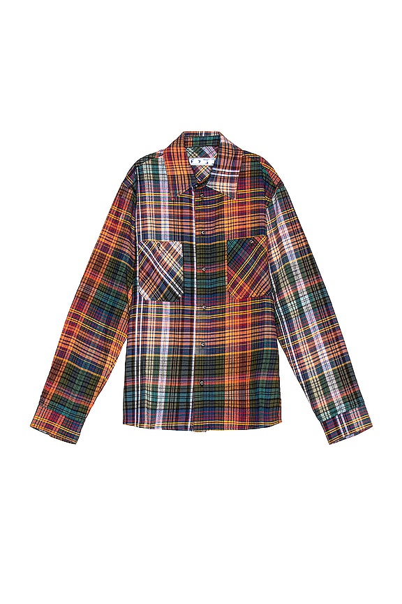 view 2 of 3 Stencil Flannel Check Shirt in Orange & Black