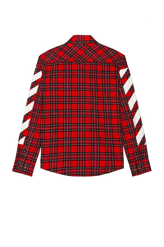 view 2 of 3 Diag Flannel Shirt in Samba & White