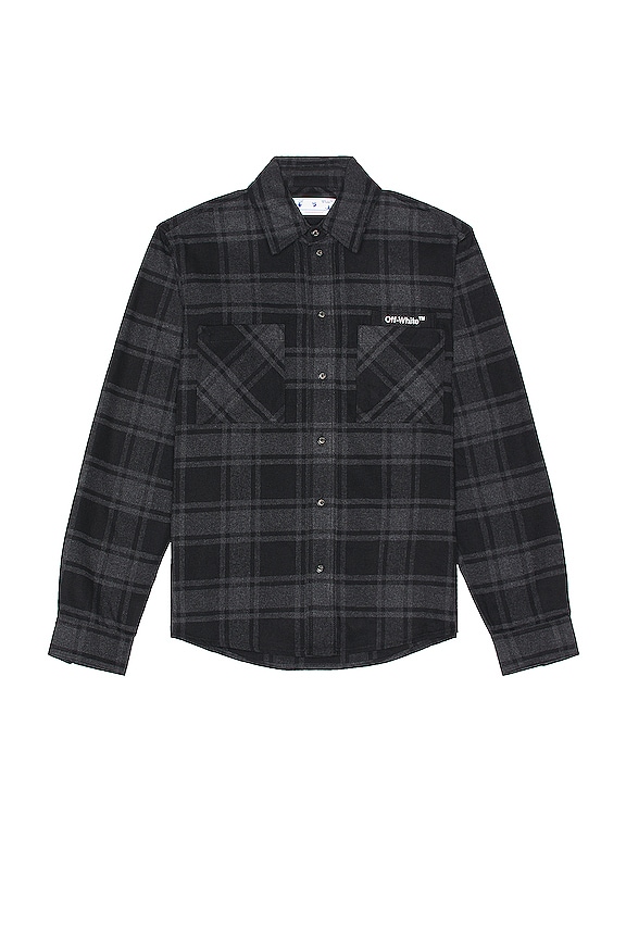 view 2 of 4 Outline Arr Flannel Shirt in Grey & White