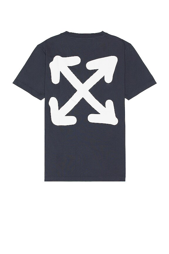 view 2 of 4 Face Arrow Slim Short Sleeve T-Shirt in Outerspace White