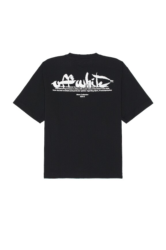 view 2 of 4 CAMISETA PAINT SCRIPT OVER SKATE in Black & White