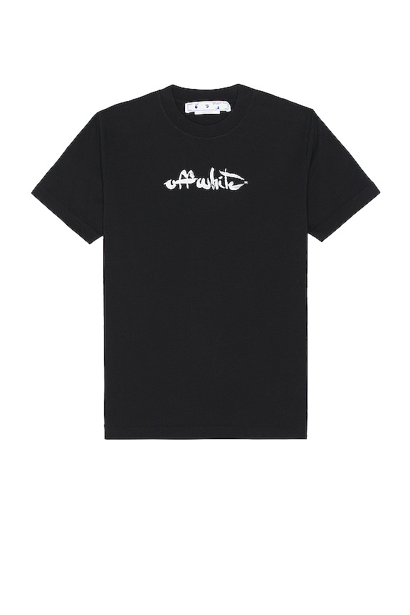 view 2 of 4 PAINT ARROW SLIM 티셔츠 in Black & White