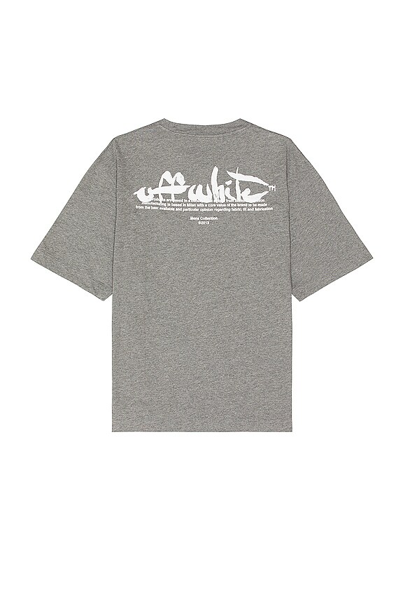 view 2 of 4 PAINT SCRIPT OVER SKATE 티셔츠 in Melange Grey