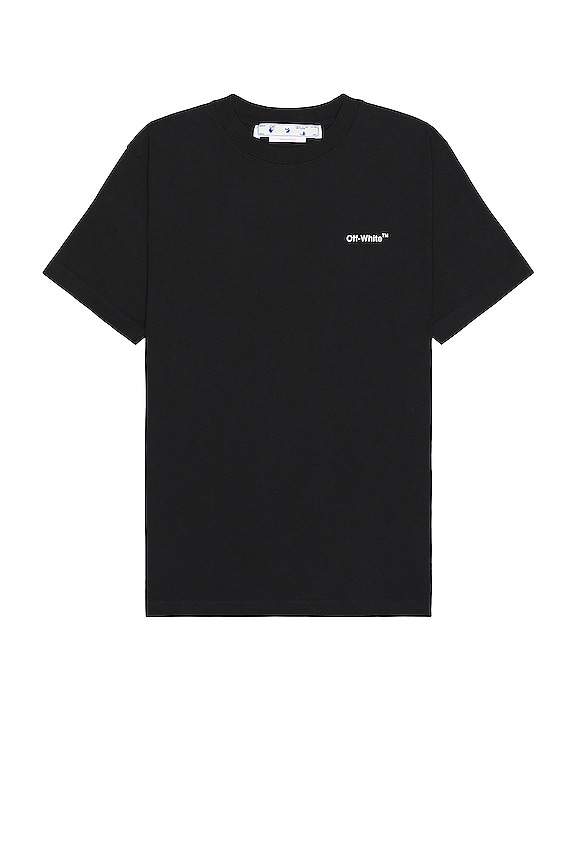 view 2 of 4 Chain Arrow Slim Short Sleeve T-Shirt in Black & White