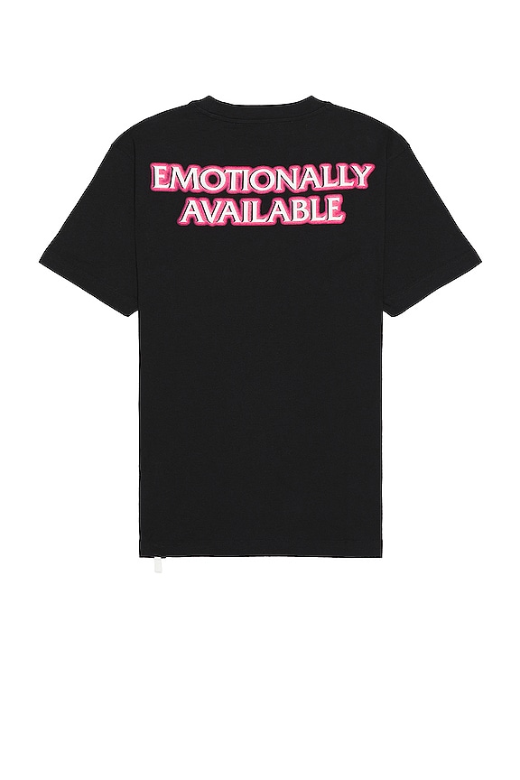 view 2 of 4 EMOTION NEON SLIM Tシャツ in Black & Pink