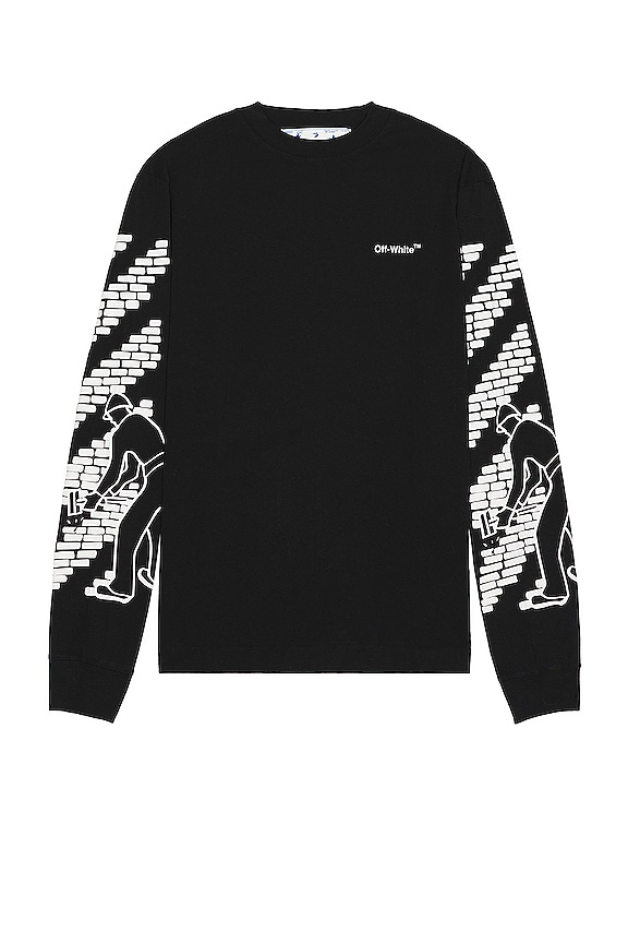 view 2 of 3 BRICKS SKATE Tシャツ in Black & White