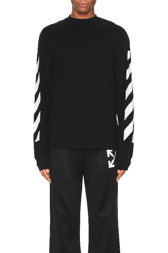 view 3 of 4 CAMISETA DIAGONAL ARROW in Black & White