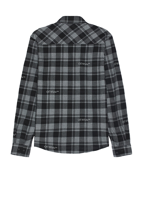 view 2 of 5 Check Flannel Shirt in Dark Grey & Black