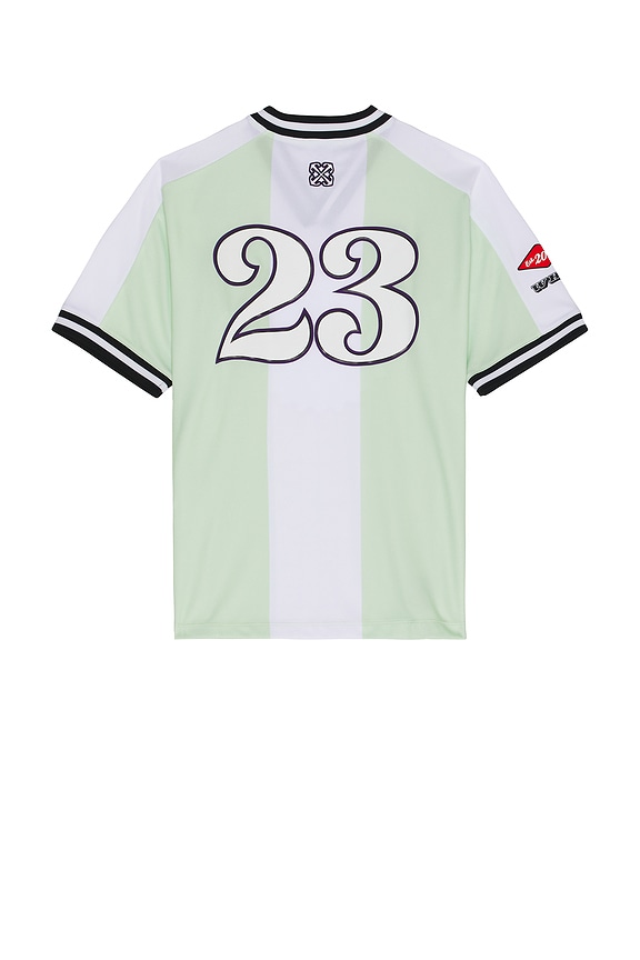 view 2 of 5 Cap 23 Soccer Short Sleeve Tee in Lime Cream & Black