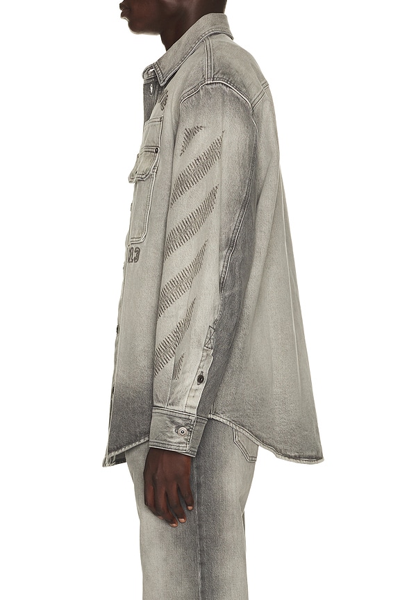 view 2 of 6 PARDESSUS DENIM MILITARY in Sun Faded Grey