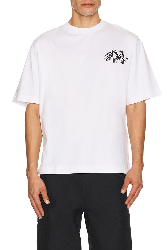 view 2 of 4 Stroke Skate Short Sleeve Tee in White