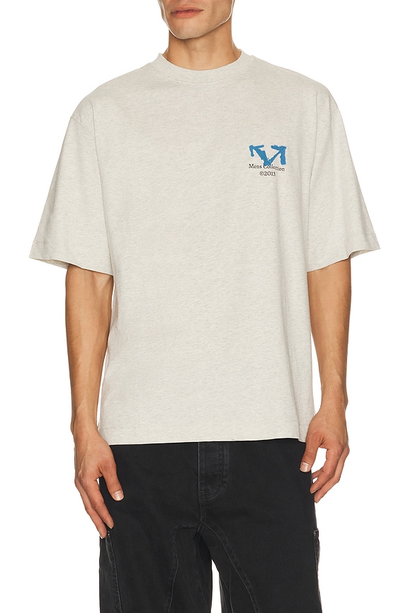 view 2 of 4 Blue Half Arrow Skate Short Sleeve Tee in Grey Melange