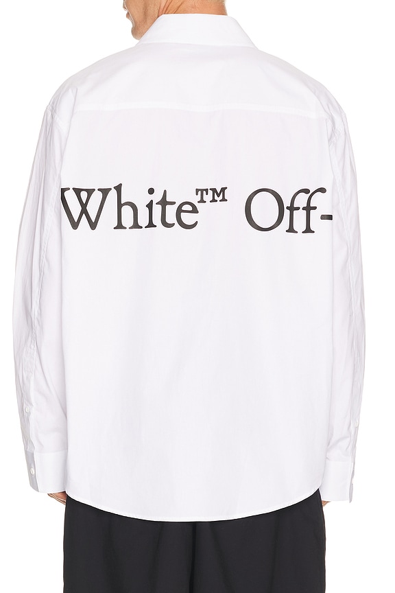 view 2 of 4 Bookish Scarf Poplin Overshirt in White