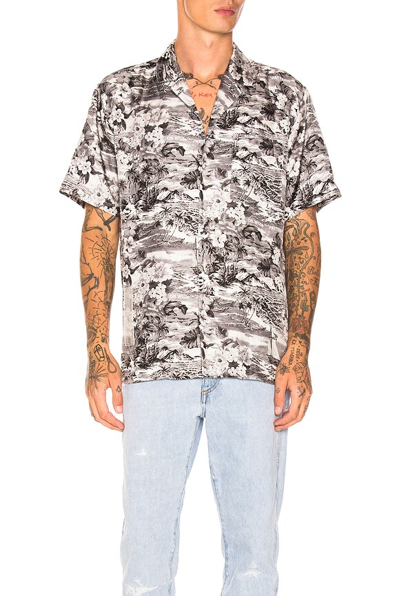 view 1 of 5 CHEMISE HAWAÏENNE in Black & White