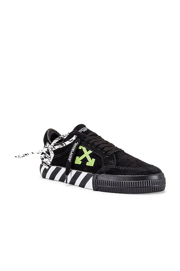 view 2 of 6 Low Vulcanized Suede Sneaker in Black & Green