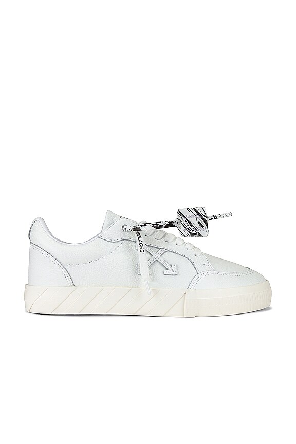 OFF-WHITE Low Vulcanized Calf Leather Sneaker in White | REVOLVE