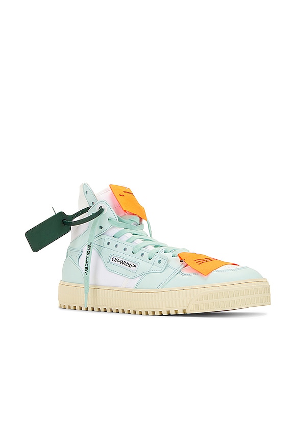 view 2 of 6 3.0 Off Court High Top Sneakers in White & Mint