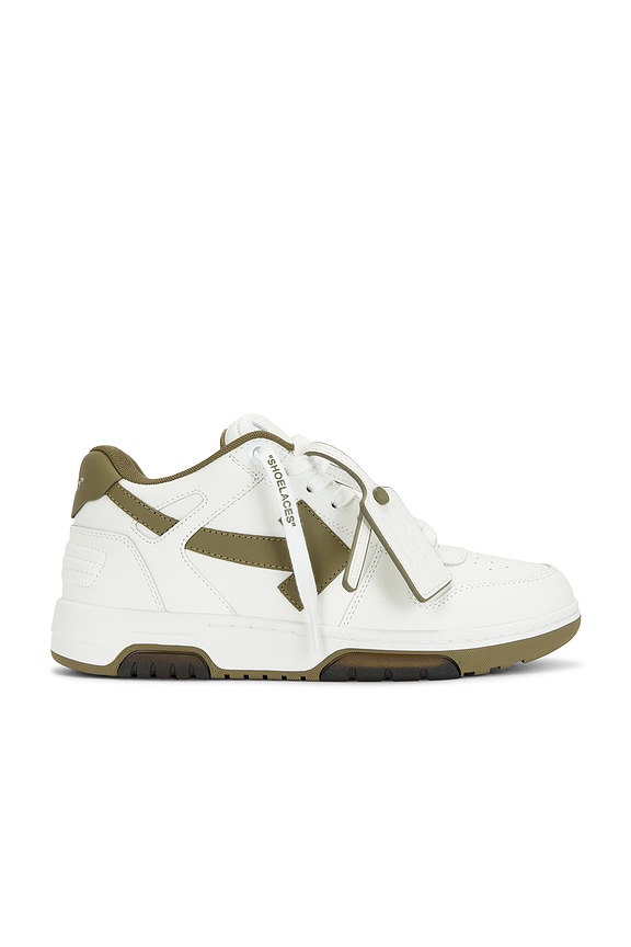 view 1 of 6 Out Of Office Calf Leather Sneaker in White & Kaki