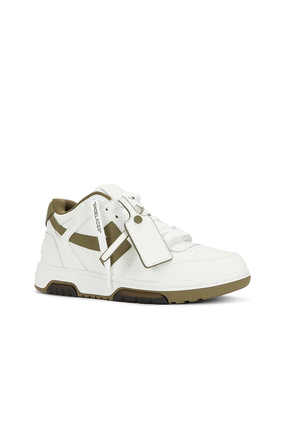 view 2 of 6 Out Of Office Calf Leather Sneaker in White & Kaki