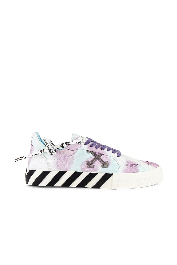 view 2 of 6 Tie Dye Low Vulcanized Sneaker in White & Lilac