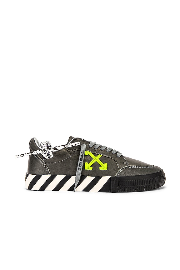 view 2 of 6 Low Vulcanized Sustainable Sneaker in Leather Grey & Green