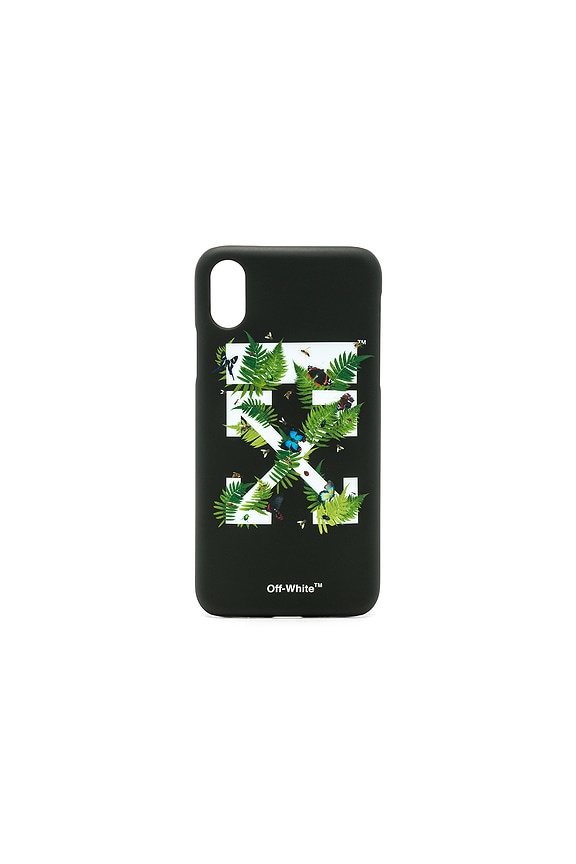 view 1 of 3 COQUE POUR TÉLÉPHONE PORTABLE FERNS in Black & Green