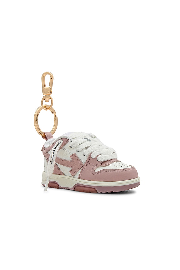 view 2 of 6 PORTE-CLÉ OOO in White & Pink