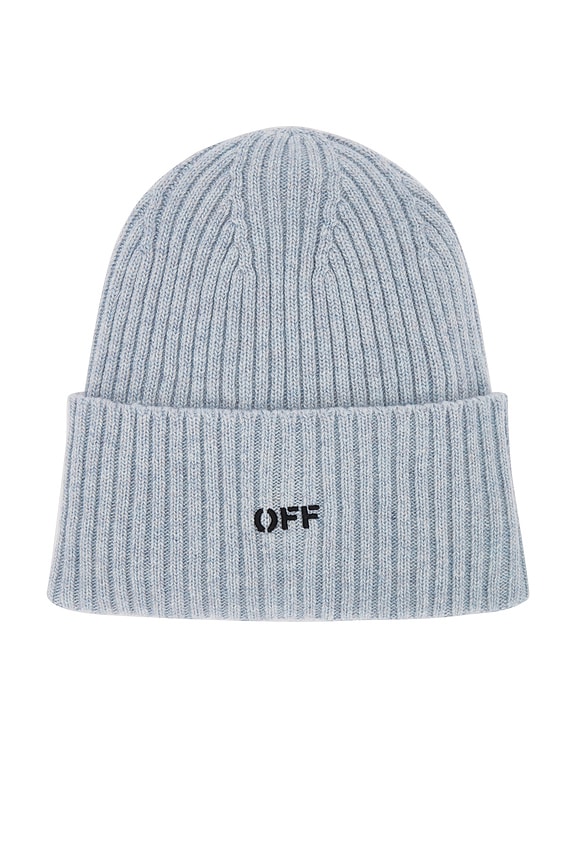 view 2 of 3 Off Stamp Loose Knit Beanie in Light Blue
