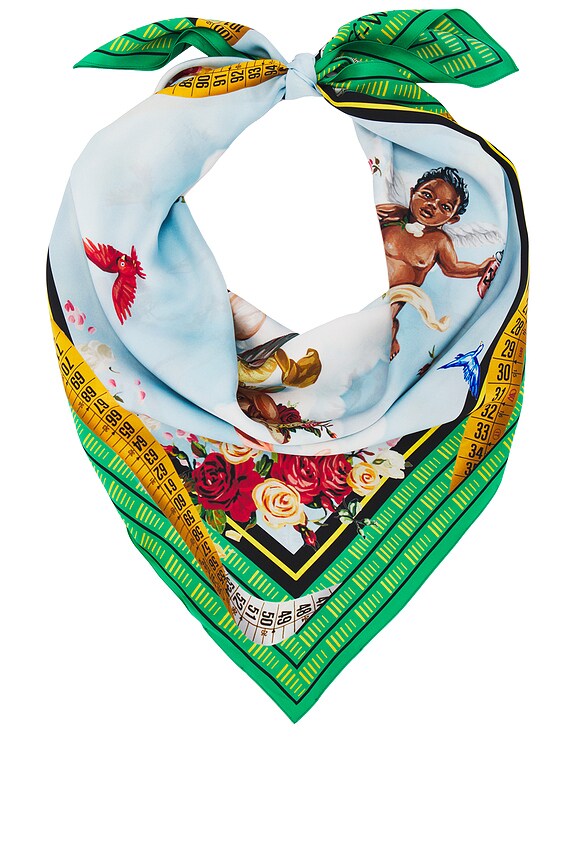 view 2 of 3 Clouds Arrows Foulard Scarf in Light Blue