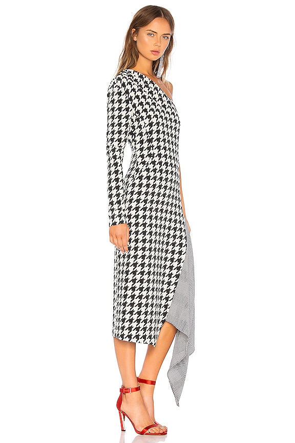 view 2 of 4 ROBE ONE SHOULDER in Black & White