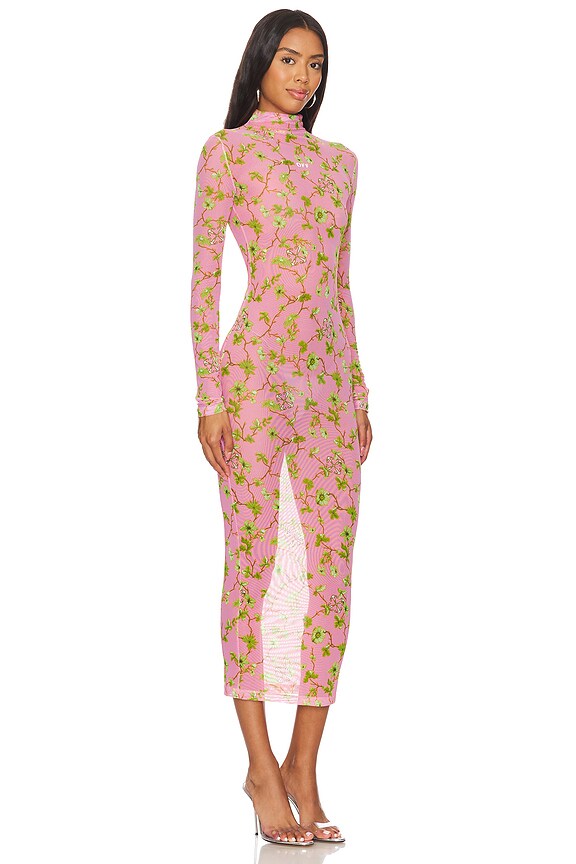 view 2 of 4 Ramage Tulle Long Dress in Sea Pink & White